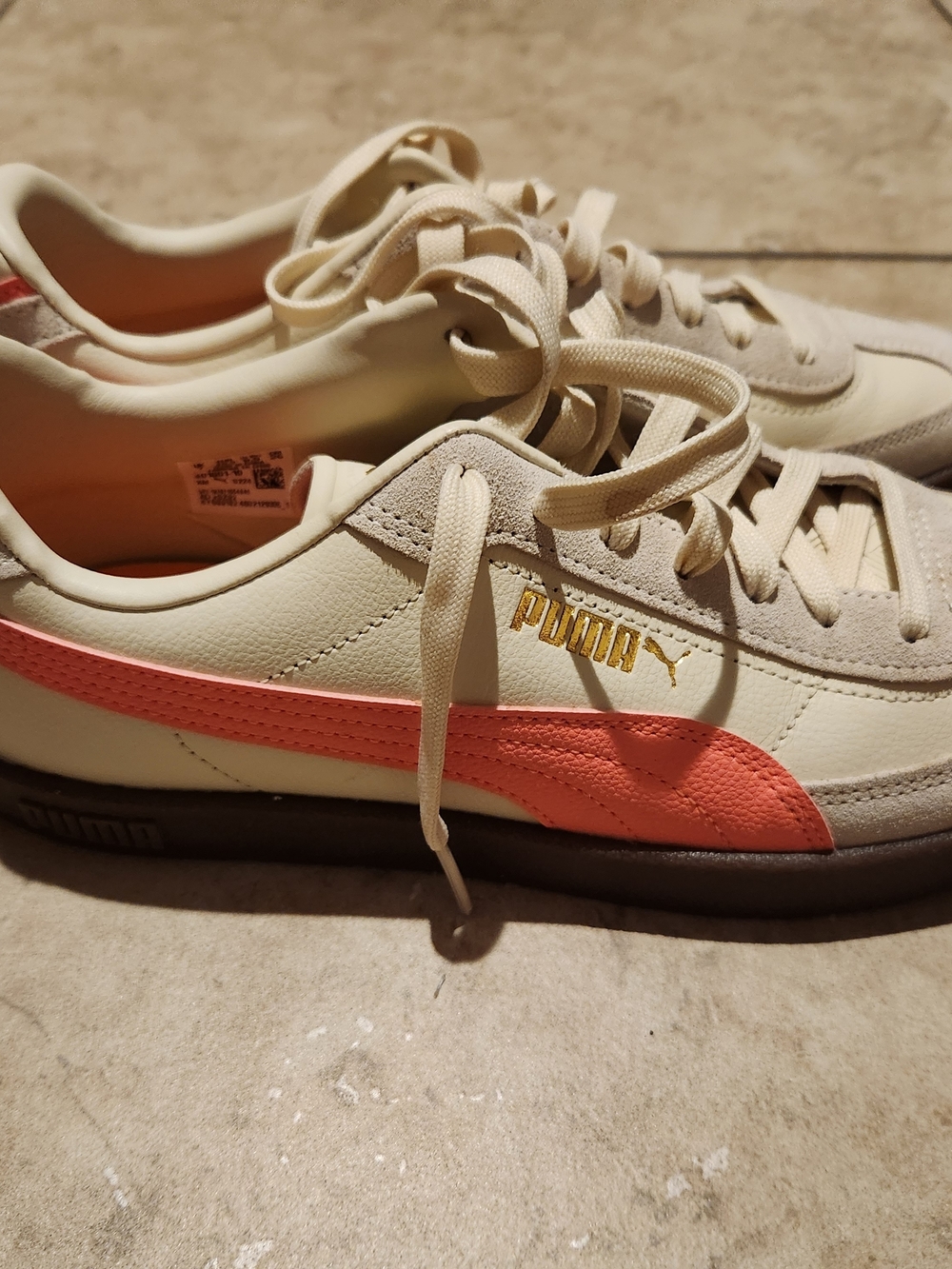 PUMA Women's Cream & Coral Classic Sneaker